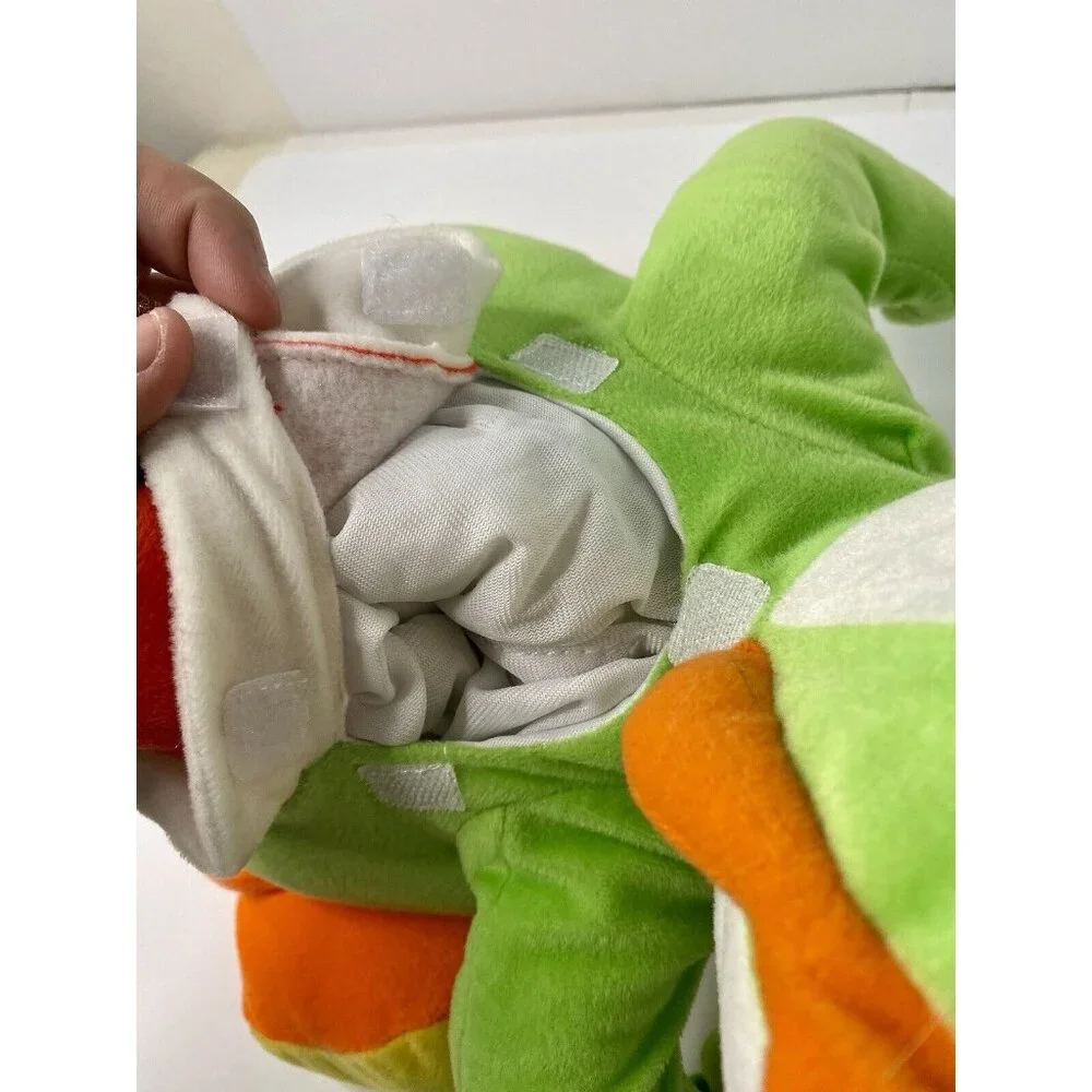 Nintendo Super Mario 20 Inch Yoshi Plush Pillow‎ Toy Green Shell Pocket W/ Tag